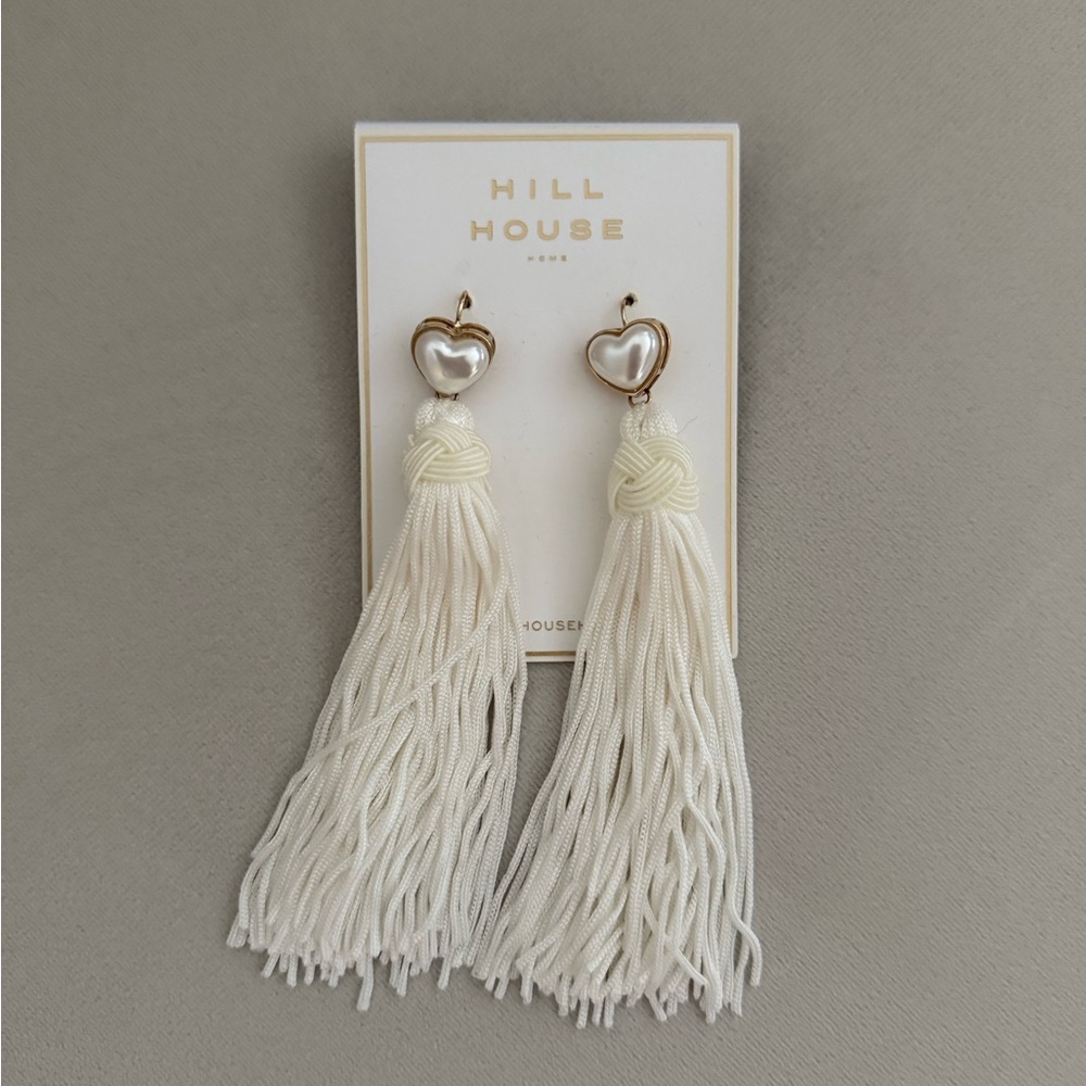 Hill House Cream Tassel Earrings - Picture 2 of 3